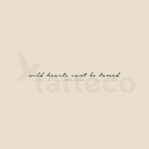 Wild Hearts Can't Be Tamed Temporary Tattoo - Set of 3