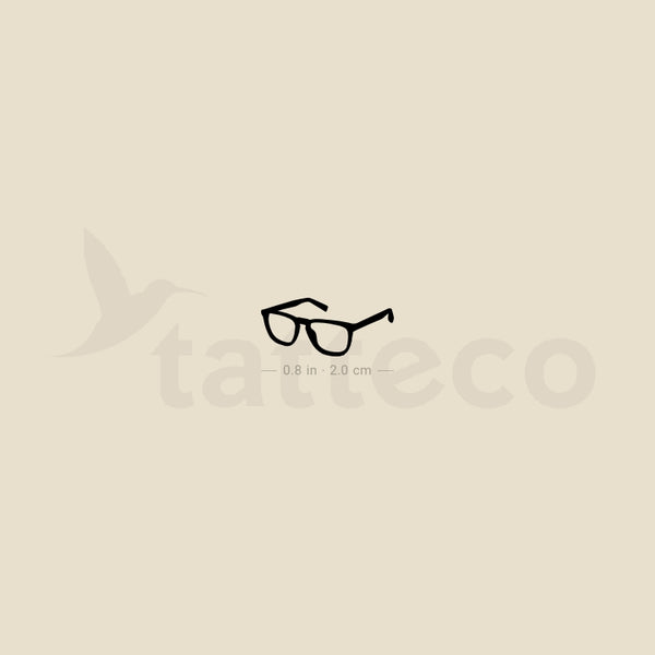 Eyeglasses Temporary Tattoo - Set of 3