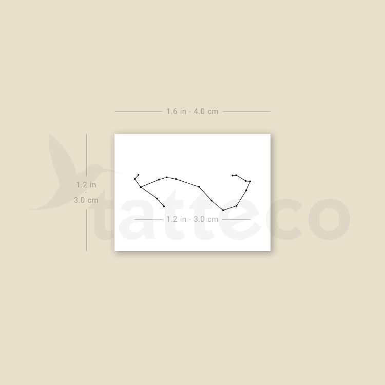 Small Scorpius Constellation Temporary Tattoo - Set of 3