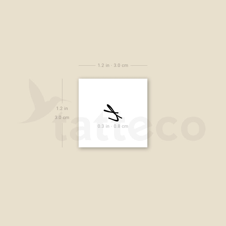 T Handwritten Letter Temporary Tattoo - Set of 3