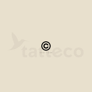 Copyright Symbol Temporary Tattoo - Set of 3