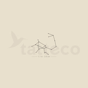 Small Sagittarius Constellation Temporary Tattoo - Set of 3