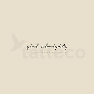 Girl Almighty Temporary Tattoo - Set of 3