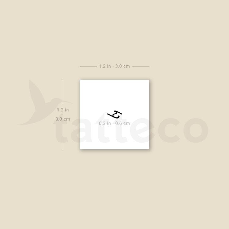 S Handwritten Letter Temporary Tattoo - Set of 3