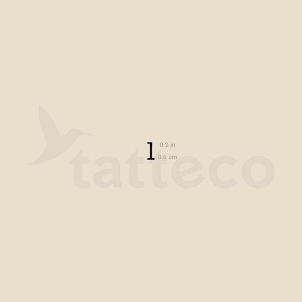 L Lowercase Typewriter Letter Temporary Tattoo - Set of 3