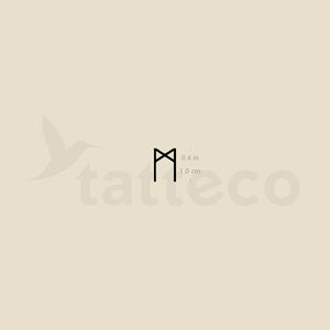 Mannaz Rune Temporary Tattoo - Set of 3