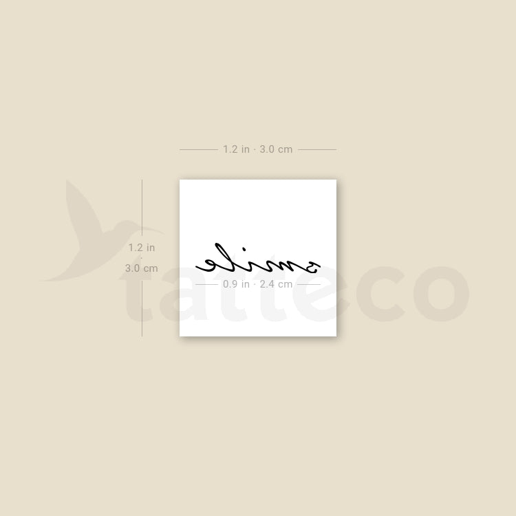 'Smile' Temporary Tattoo - Set of 3