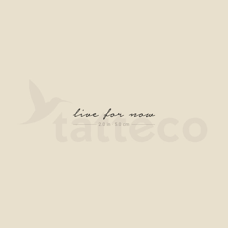Tatuaje temporal "Vive el ahora" - Juego de 3