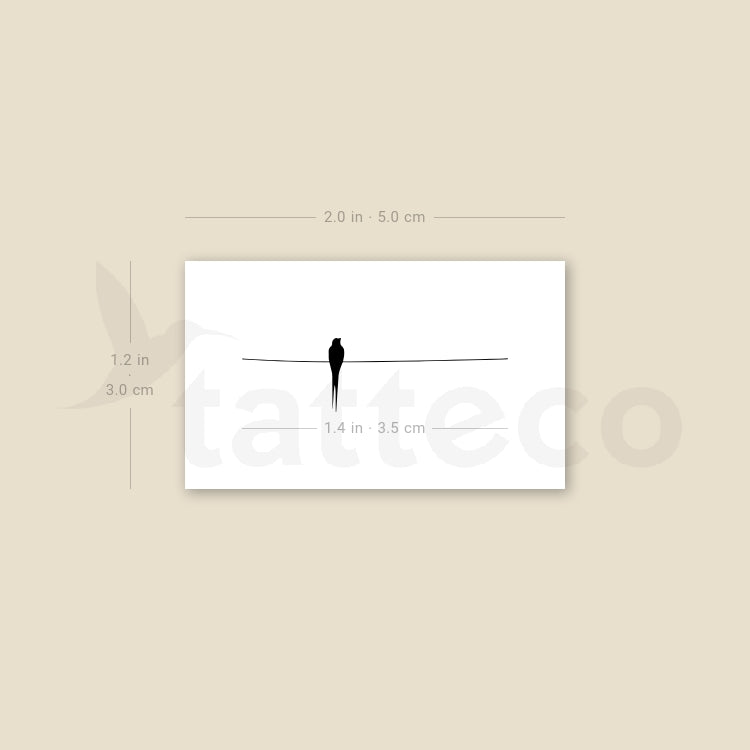 Bird On A Wire Temporary Tattoo - Set of 3