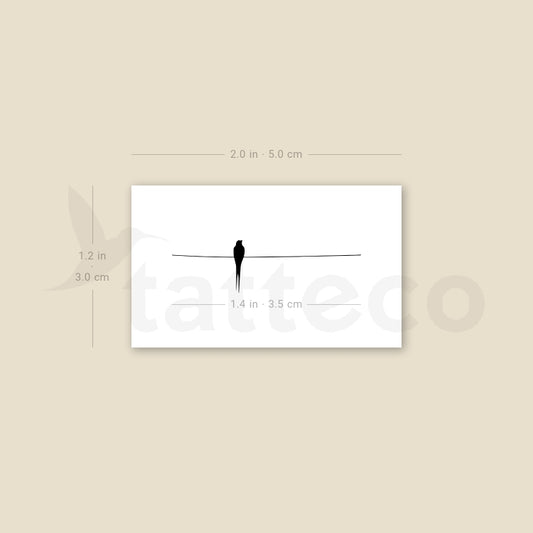 Bird On A Wire Temporary Tattoo - Set of 3