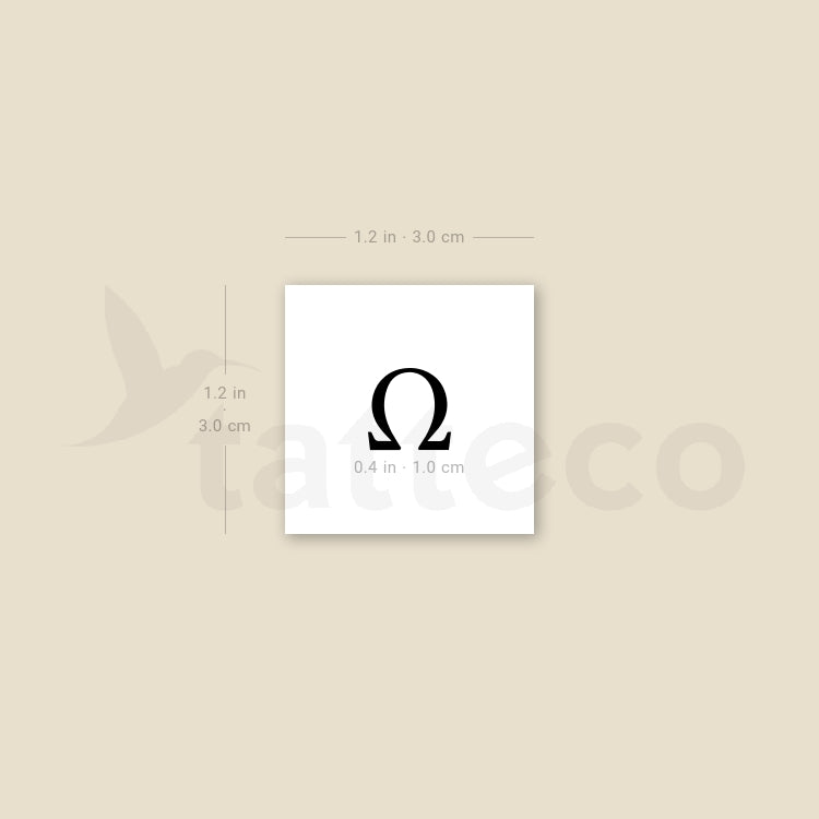Omega Temporary Tattoo - Set of 3