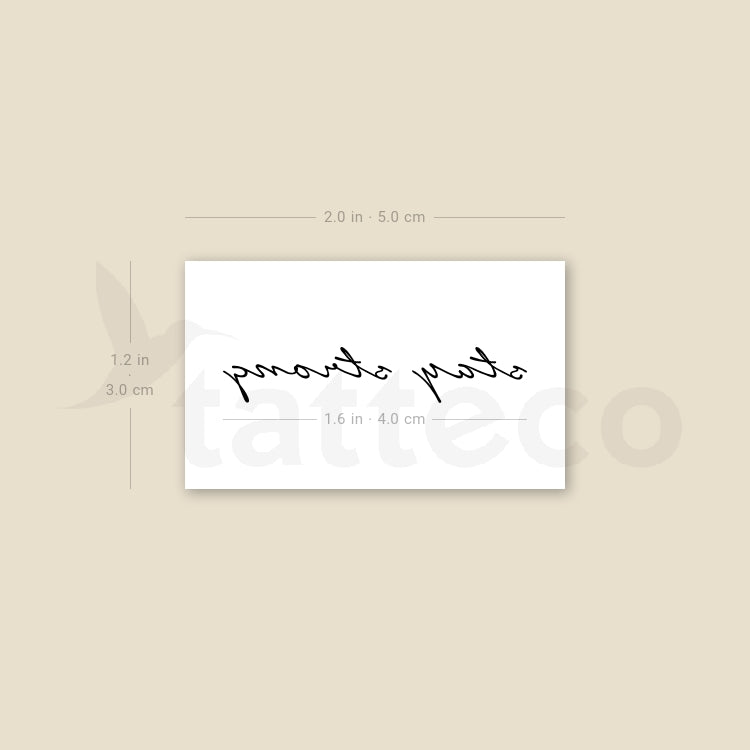 Stay Strong Temporary Tattoo - Set of 3