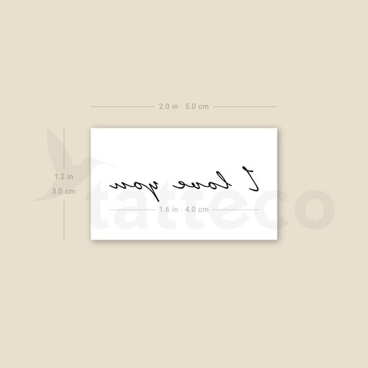 Tatuaje temporal "Te amo" para bodas - Set de 100