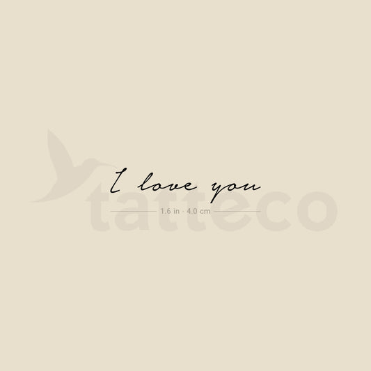 Tatuaje temporal "Te amo" para bodas - Set de 100
