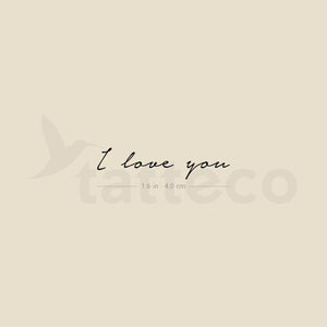 I Love You Temporary Tattoo for Weddings - Set of 100