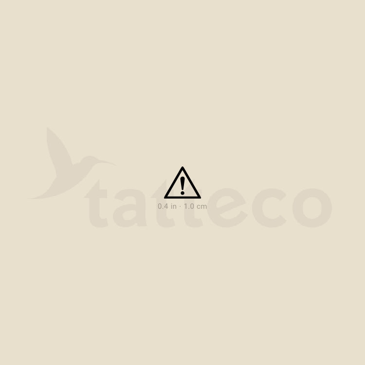 Caution Temporary Tattoo - Set of 3