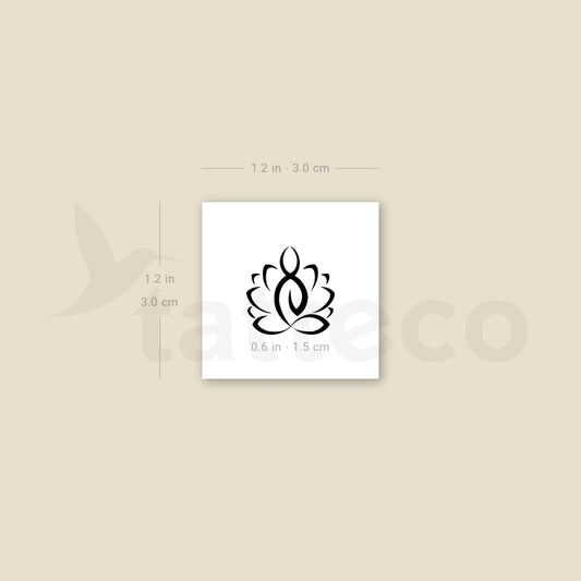 Tatuaje temporal de loto de meditación (juego de 3)