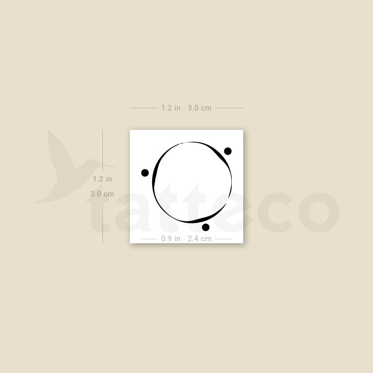 Ubuntu Symbol Temporary Tattoo - Set of 3