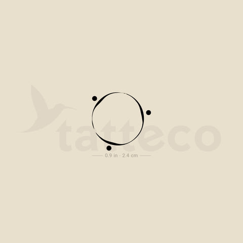 Ubuntu Symbol Temporary Tattoo - Set of 3