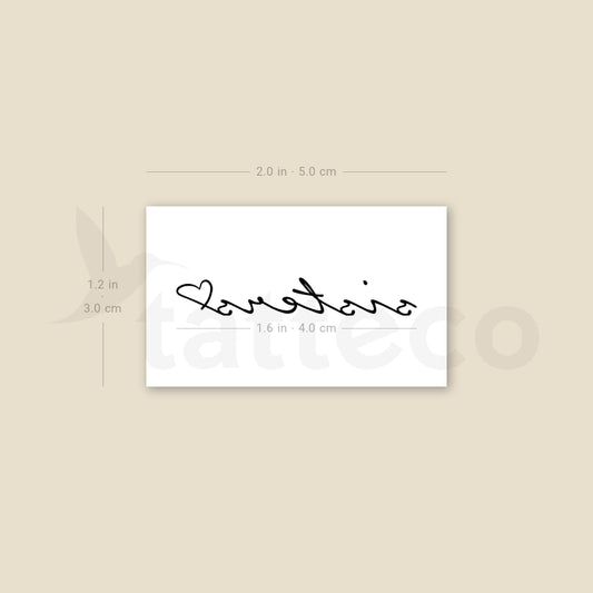 Tatuaje temporal "Hermanas se aman" - Juego de 3