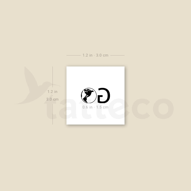 GO Temporary Tattoo - Set of 3