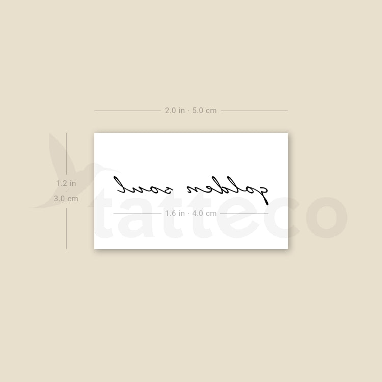 Golden Soul Temporary Tattoo - Set of 3