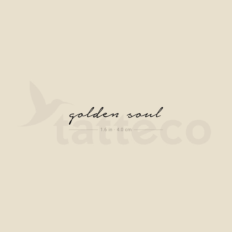 Golden Soul Temporary Tattoo - Set of 3