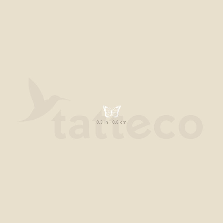 Little White Butterfly Temporary Tattoo - Set of 3