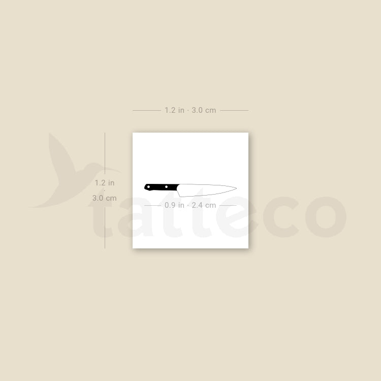 Knife Temporary Tattoo - Set of 3