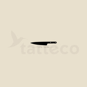 Black Knife Temporary Tattoo - Set of 3