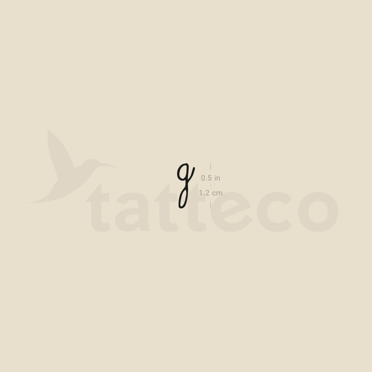 Hailey G Handwritten Letter Temporary Tattoo - Set of 3