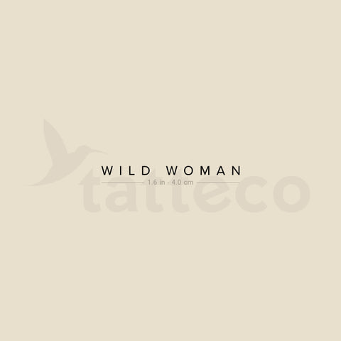 Wild Woman Temporary Tattoo - Set of 3