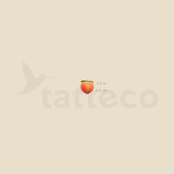 Peach Temporary Tattoo - Set of 3