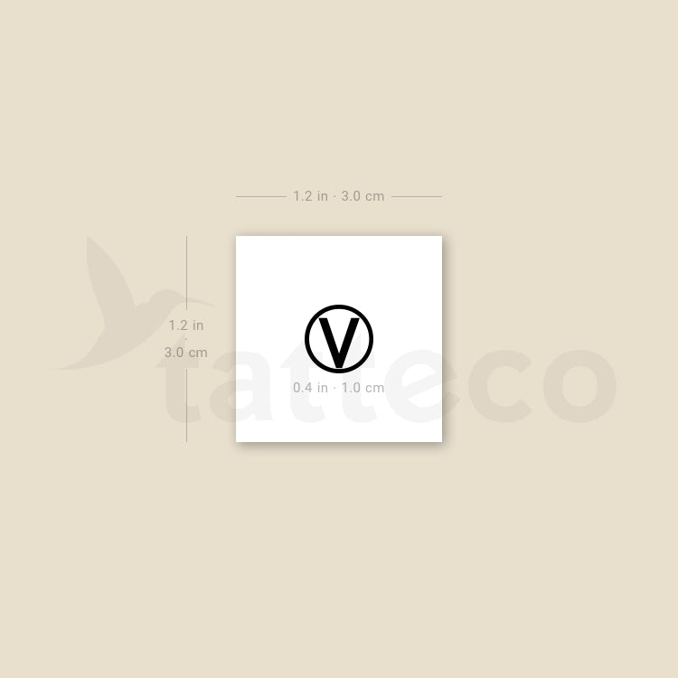 Vegetarian Movement Symbol Temporary Tattoo (Set of 3)