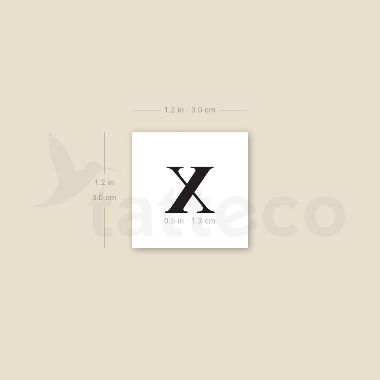 Madonna X Letter Temporary Tattoo - Set of 3