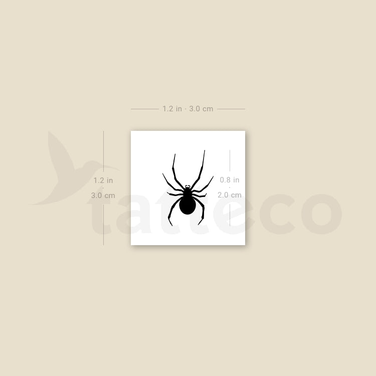 Small Spider Temporary Tattoo - Set of 3