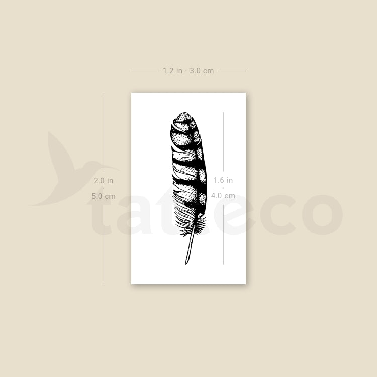 Tatuaje temporal de pluma pequeña - Juego de 3