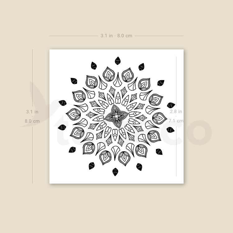 Mandala Temporary Tattoo - Set of 3
