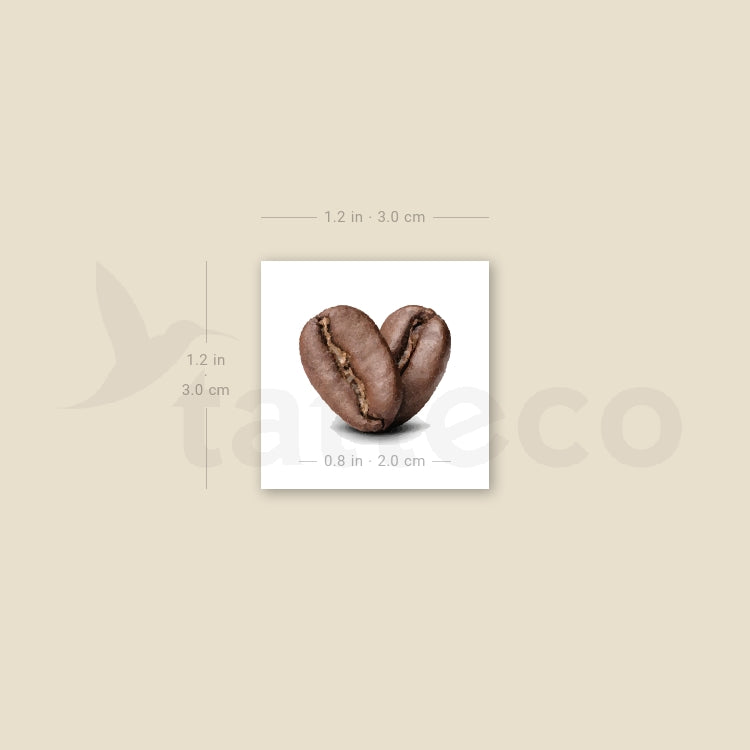 Coffee Beans Temporary Tattoo - Set of 3