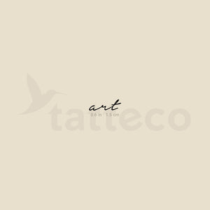 Handwritten Font Art Temporary Tattoo - Set of 3