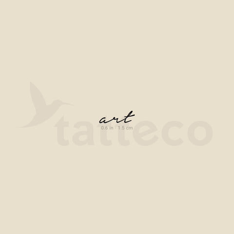Handwritten Font Art Temporary Tattoo - Set of 3