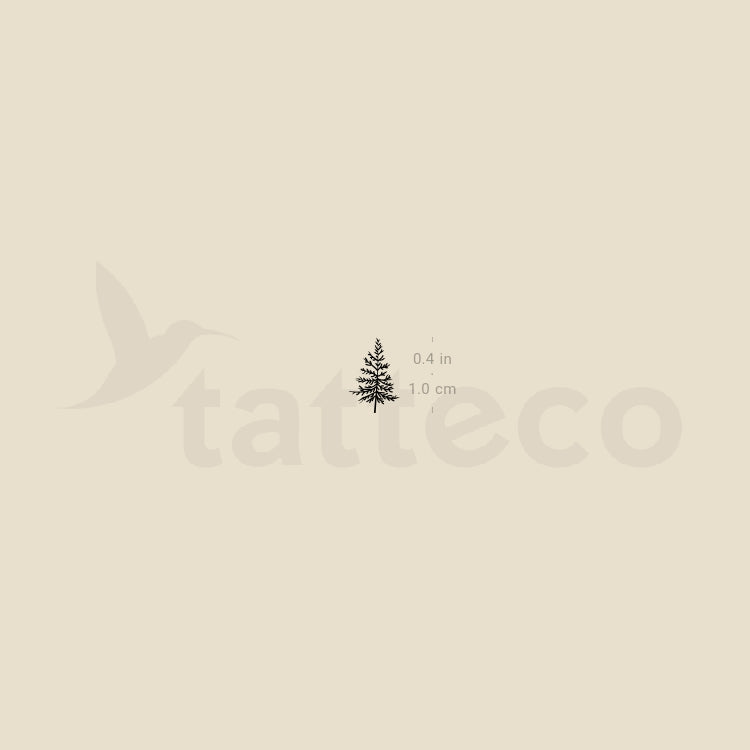 Tiny Pine Tree Temporary Tattoo - Set of 3