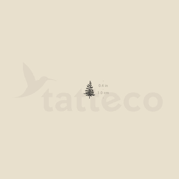 Tiny Pine Tree Temporary Tattoo - Set of 3
