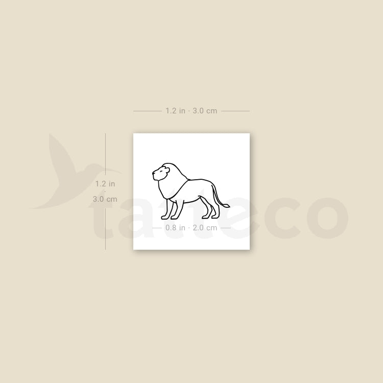 Lion Temporary Tattoo - Set of 3