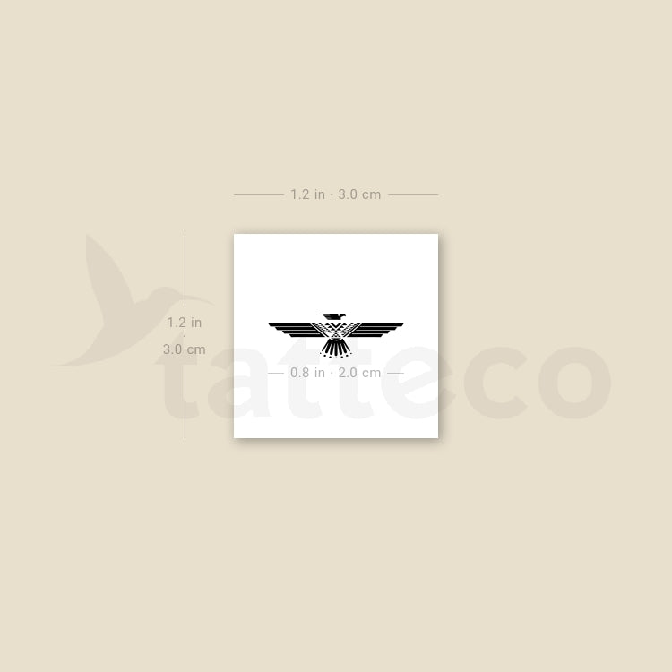 Tatuaje temporal pequeño de Thunderbird (juego de 3)