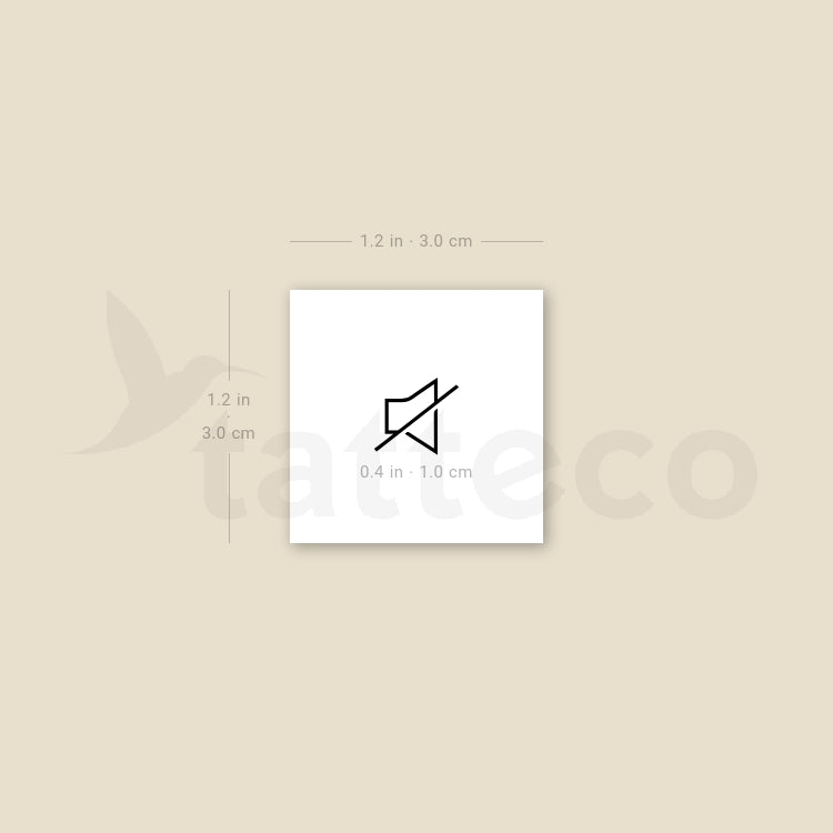 Sound Off Icon Temporary Tattoo - Set of 3
