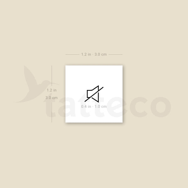 Sound Off Icon Temporary Tattoo - Set of 3