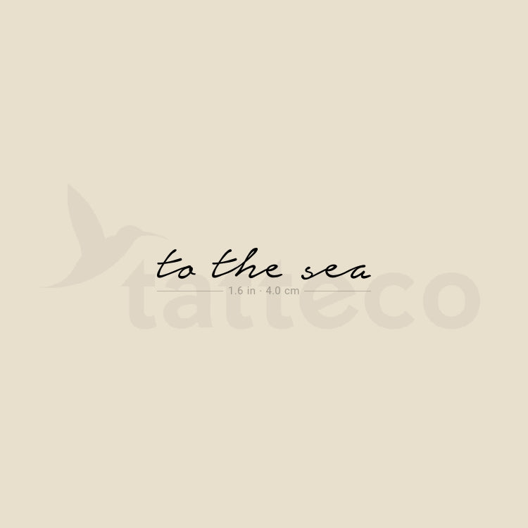 To The Sea Temporary Tattoo - Set of 3