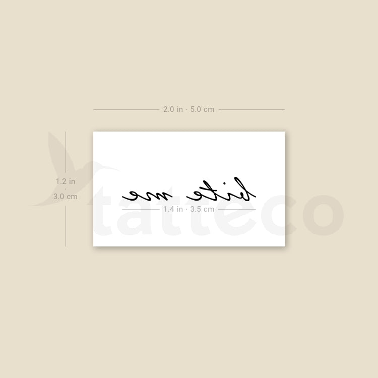 Bite Me (Black) Temporary Tattoo - Set of 3