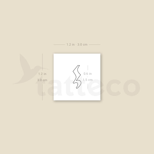 Tatuaje temporal de descanso de corchea - Juego de 3